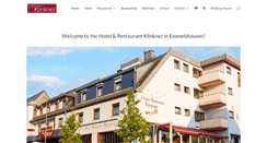 Desktop Screenshot of hotel-klinkner.de