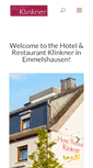 Mobile Screenshot of hotel-klinkner.de